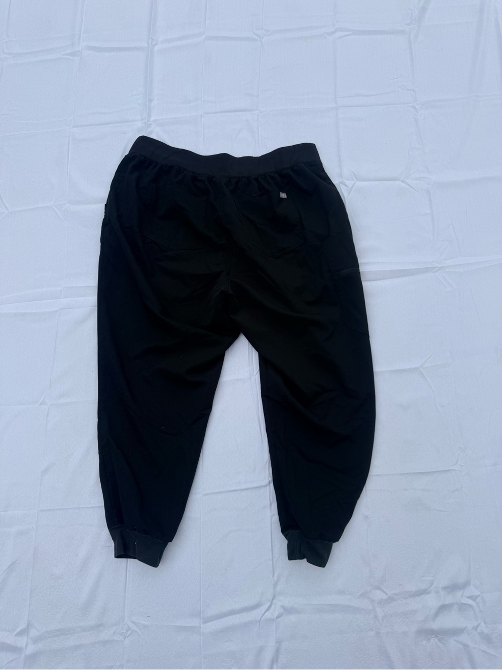 #73 Figs Black Alloy-Trim Drawstring Scrub Pants-size(3x) - Picture 5 of 7